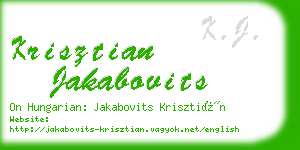 krisztian jakabovits business card